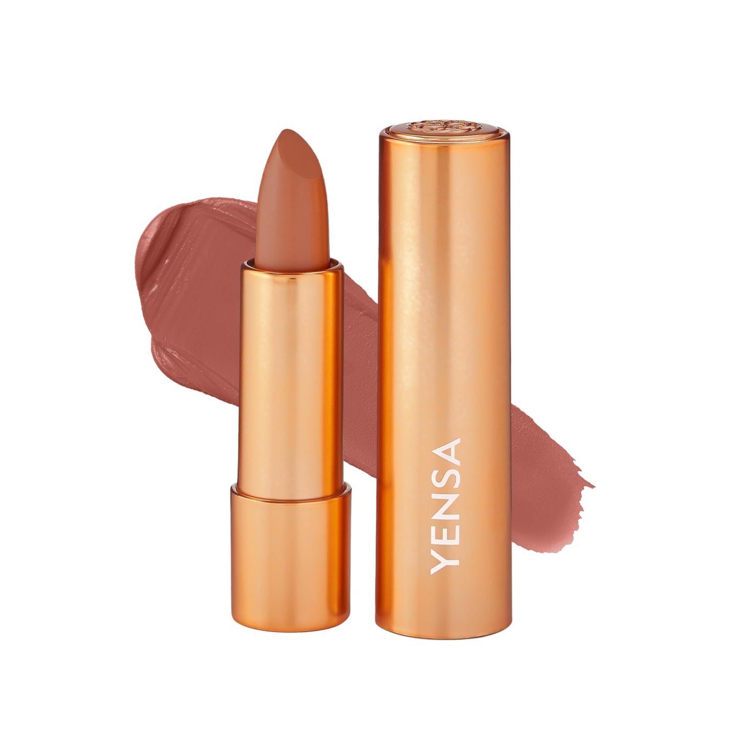 YENSA Vibrant Silk Hydrating Lip Stick - Long Lasting Lipstick with Hyaluronic Acid, Vitamin E & Super Oils - High Pigment Color & Semi Glossy Finish - Moisturizing Formula - Noble (0.12 oz)