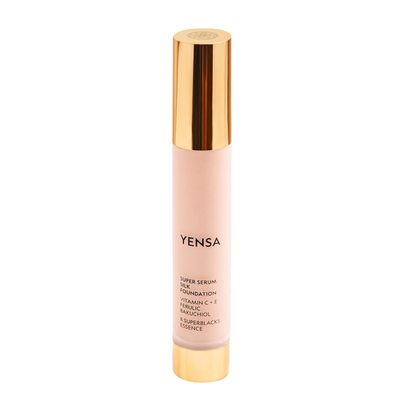 YENSA Serum Foundation Makeup - Super Silk Full Coverage Foundation Enriched with Peptides, Vitamin C & Ferulic Acid to Help Reduce Fine Lines, Wrinkles & Dark Circles - Deep 3 (1 oz)