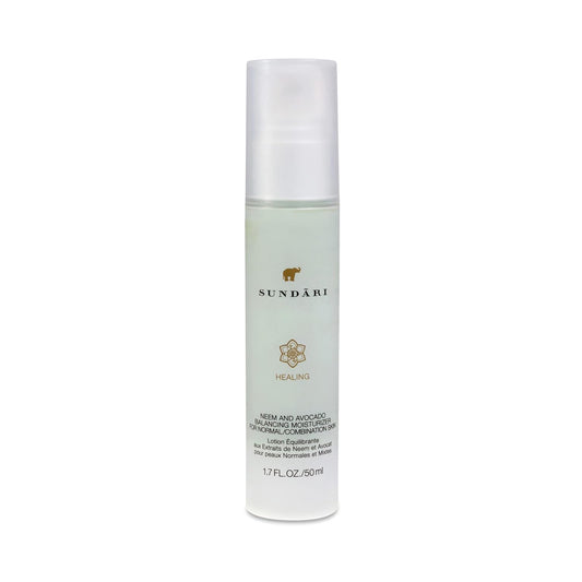 SUNDARI Neem and Avocado Balancing Moisturizer – 1.7 Fl Oz, Hydrating Face Cream with Neem, Smoother Texture, Healthier Skin, All Natural Botanicals