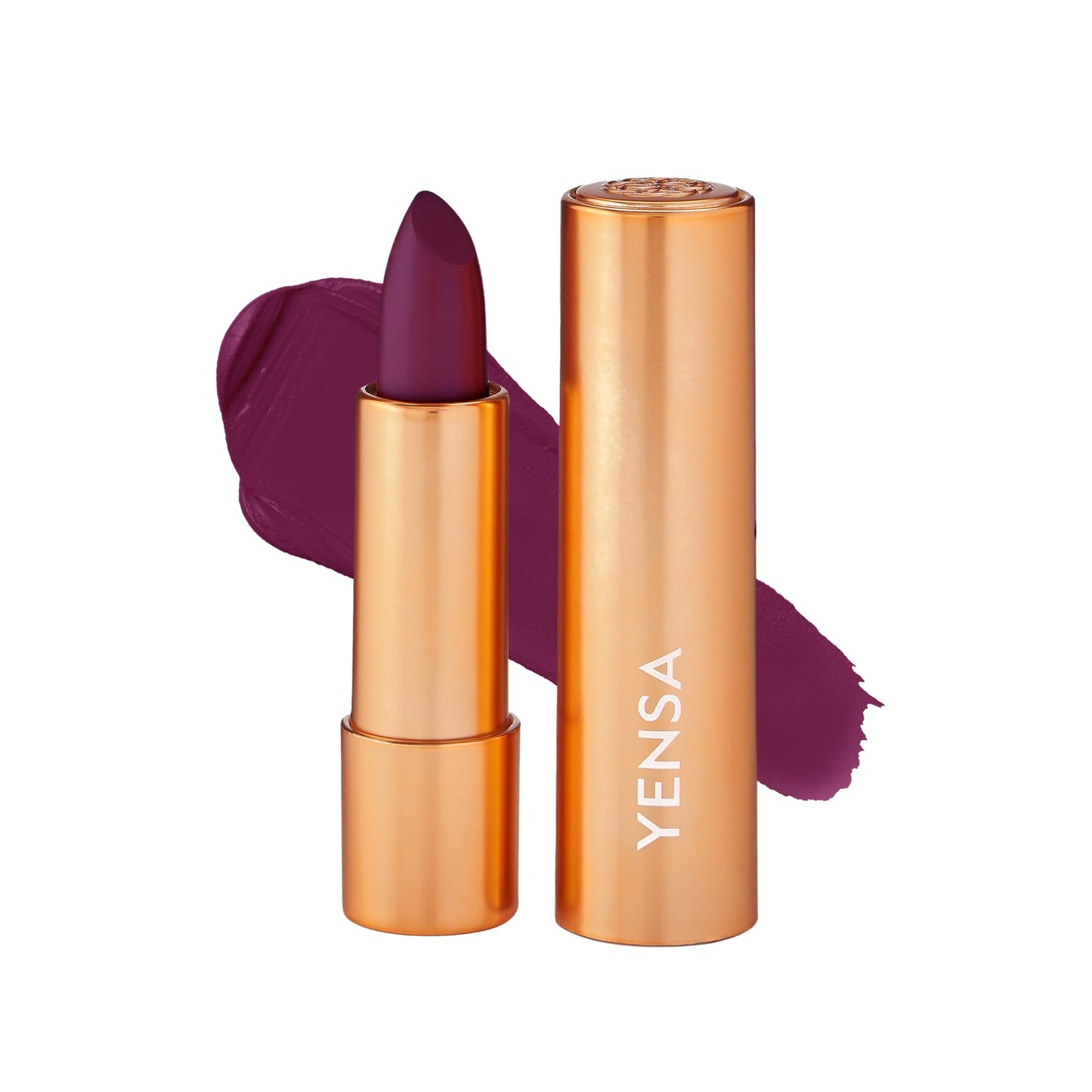YENSA Vibrant Silk Hydrating Lip Stick - Long Lasting Lipstick with Hyaluronic Acid, Vitamin E & Super Oils - High Pigment Color & Semi Glossy Finish - Moisturizing Formula - Noble (0.12 oz)