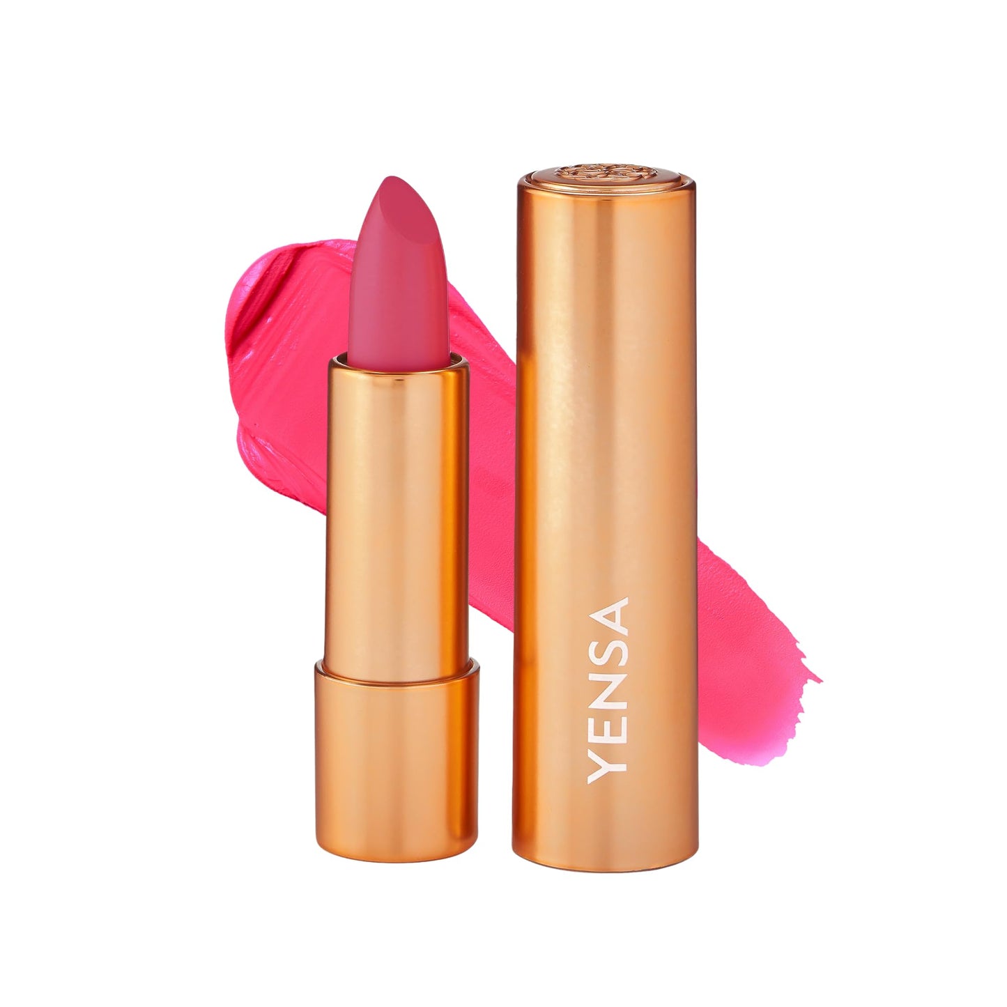 YENSA Vibrant Silk Hydrating Lip Stick - Long Lasting Lipstick with Hyaluronic Acid, Vitamin E & Super Oils - High Pigment Color & Semi Glossy Finish - Moisturizing Formula - Noble (0.12 oz)