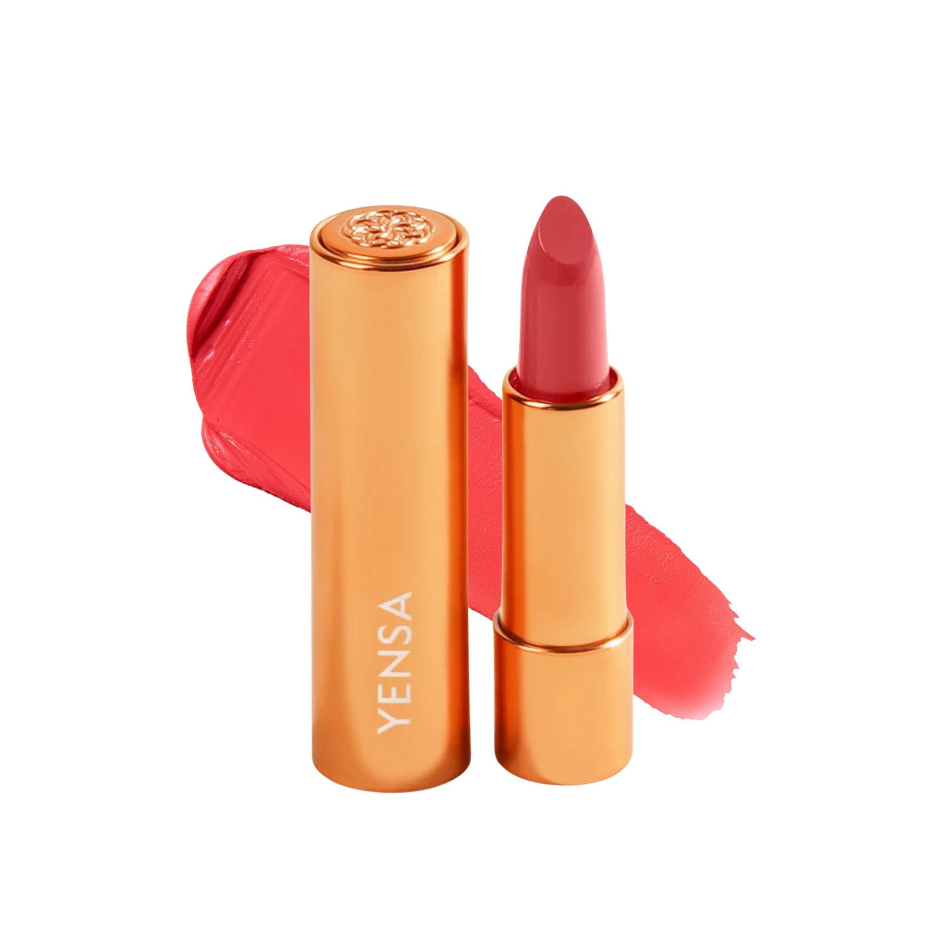 YENSA Vibrant Silk Hydrating Lip Stick - Long Lasting Lipstick with Hyaluronic Acid, Vitamin E & Super Oils - High Pigment Color & Semi Glossy Finish - Moisturizing Formula - Noble (0.12 oz)
