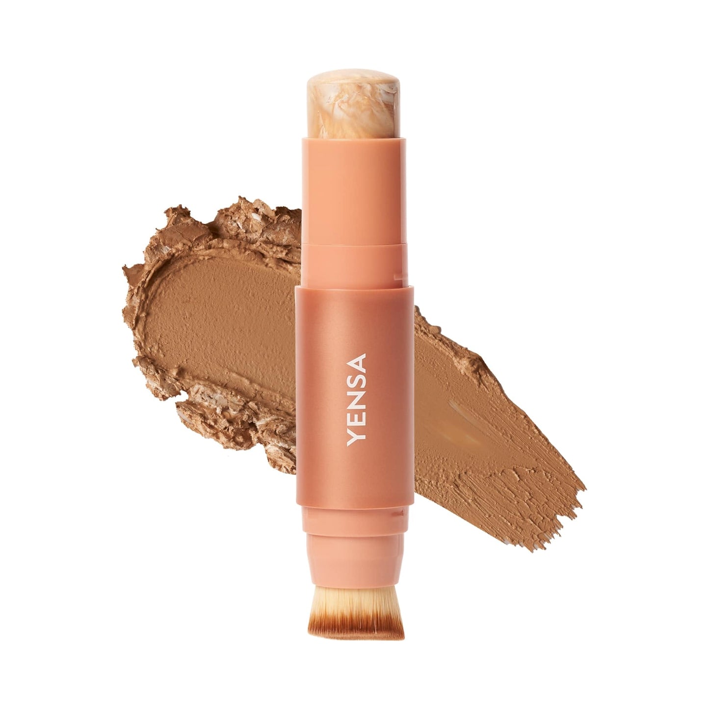 YENSA Super Serum Silk Tinted Foundation Stick - Full Coverage Skin Tint Stick Foundation - Enriched with Vitamin C, Bakuchiol & Ferulic Acid to Brighten & Even Skin Tone - Deep 1 (0.35 oz)