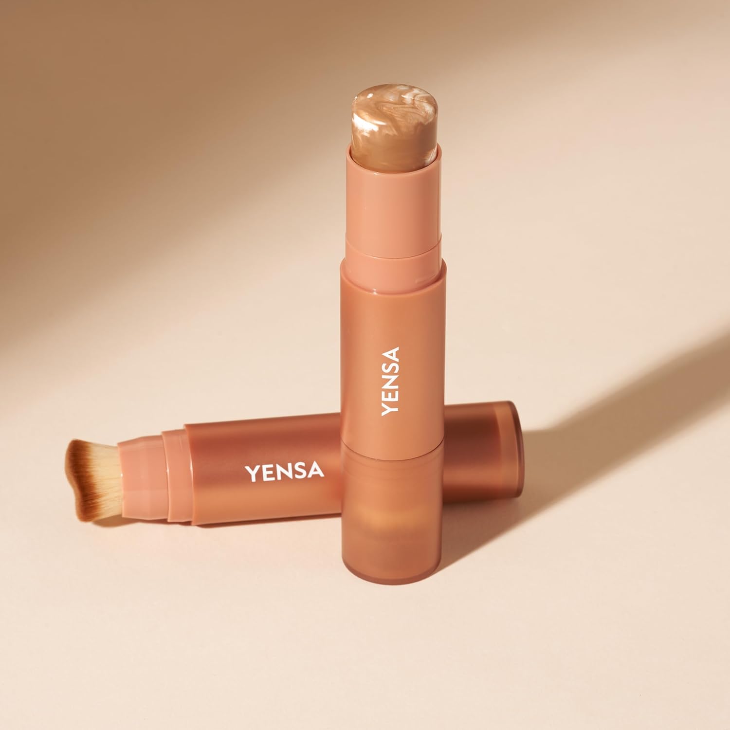 YENSA Super Serum Silk Tinted Foundation Stick - Full Coverage Skin Tint Stick Foundation - Enriched with Vitamin C, Bakuchiol & Ferulic Acid to Brighten & Even Skin Tone - Deep 1 (0.35 oz)