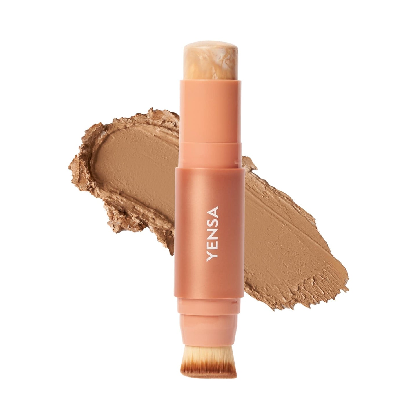 YENSA Super Serum Silk Tinted Foundation Stick - Full Coverage Skin Tint Stick Foundation - Enriched with Vitamin C, Bakuchiol & Ferulic Acid to Brighten & Even Skin Tone - Deep 1 (0.35 oz)