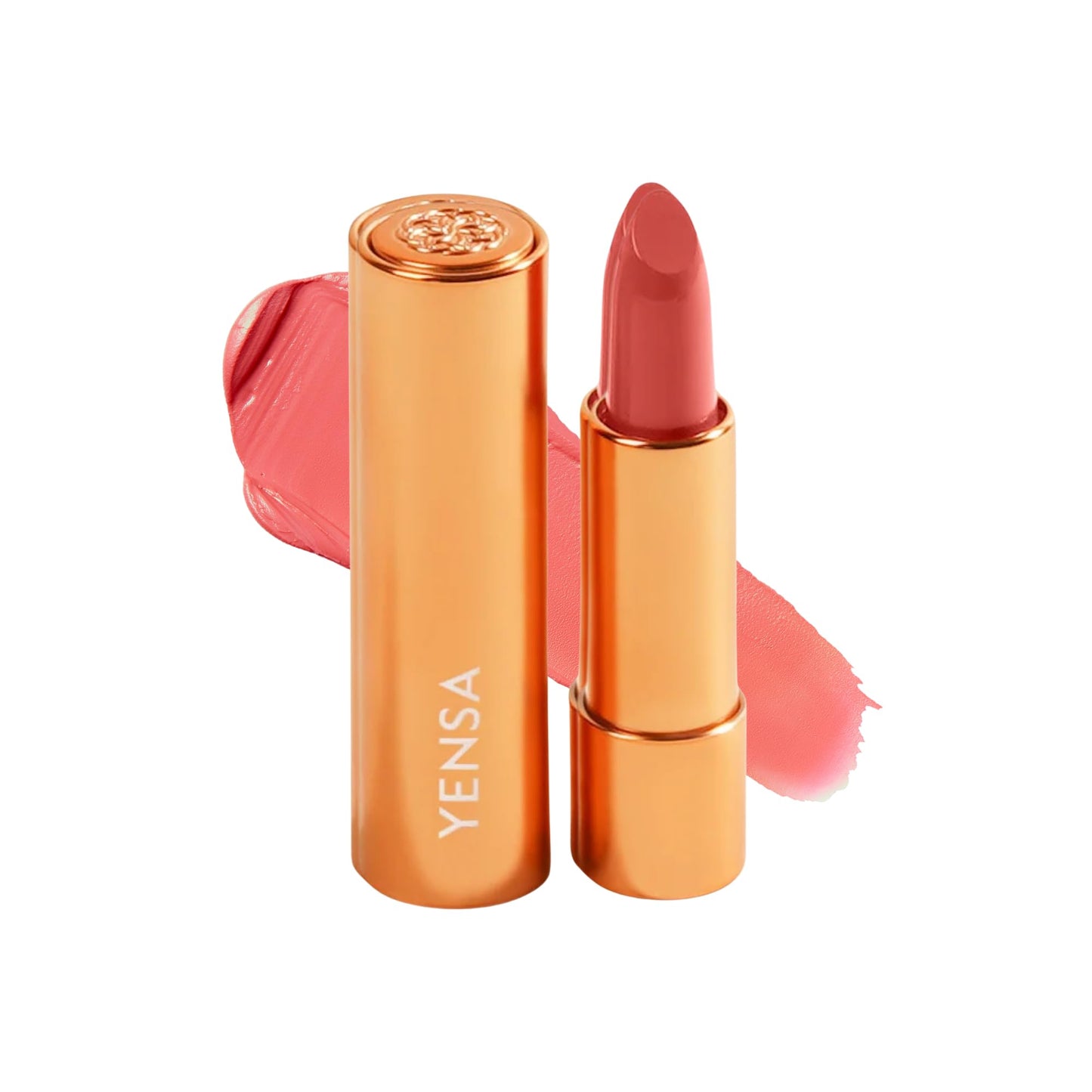 YENSA Vibrant Silk Hydrating Lip Stick - Long Lasting Lipstick with Hyaluronic Acid, Vitamin E & Super Oils - High Pigment Color & Semi Glossy Finish - Moisturizing Formula - Noble (0.12 oz)