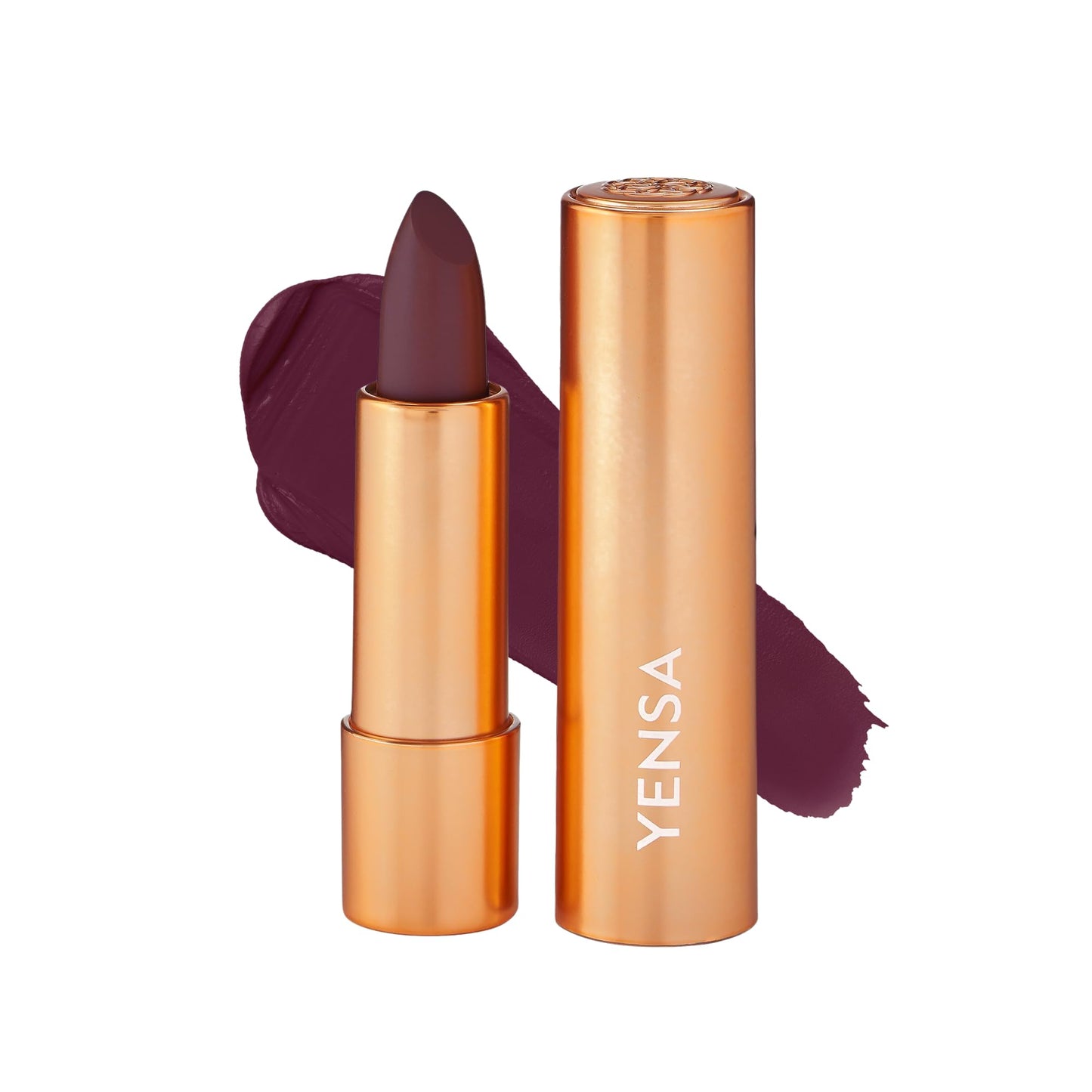 YENSA Vibrant Silk Hydrating Lip Stick - Long Lasting Lipstick with Hyaluronic Acid, Vitamin E & Super Oils - High Pigment Color & Semi Glossy Finish - Moisturizing Formula - Noble (0.12 oz)