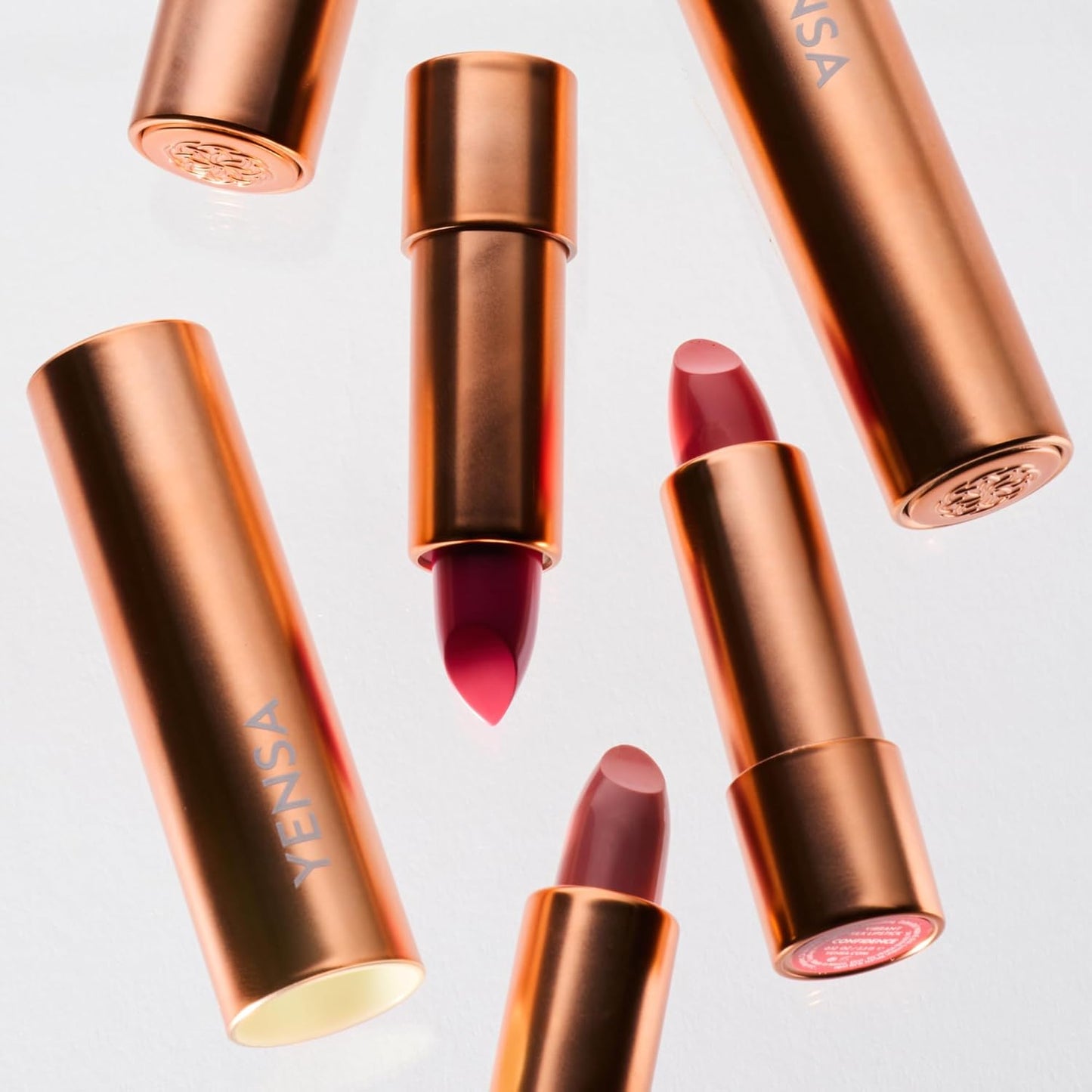 YENSA Vibrant Silk Hydrating Lip Stick - Long Lasting Lipstick with Hyaluronic Acid, Vitamin E & Super Oils - High Pigment Color & Semi Glossy Finish - Moisturizing Formula - Noble (0.12 oz)