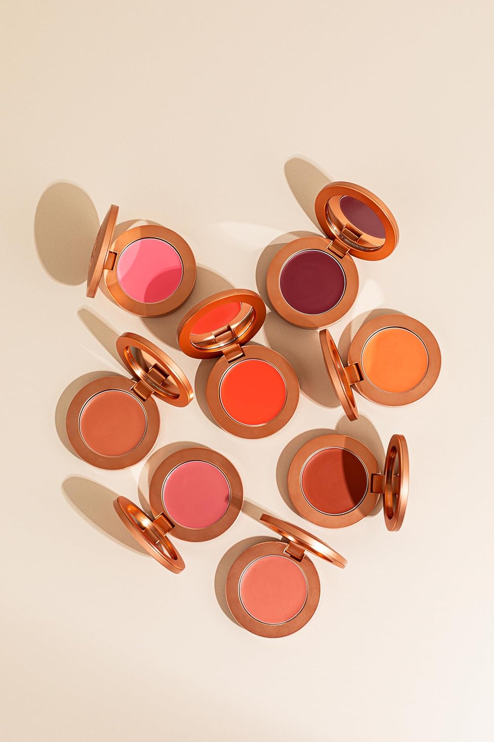 YENSA Super Serum Silk Cream Blush for Cheeks - Buildable Cheek Blush Formulated with Superfoods - Dewy Airbrushed Finish - Nourishing & Hydrating - Silky Cream Formula - Peach Sunset (0.21 oz)