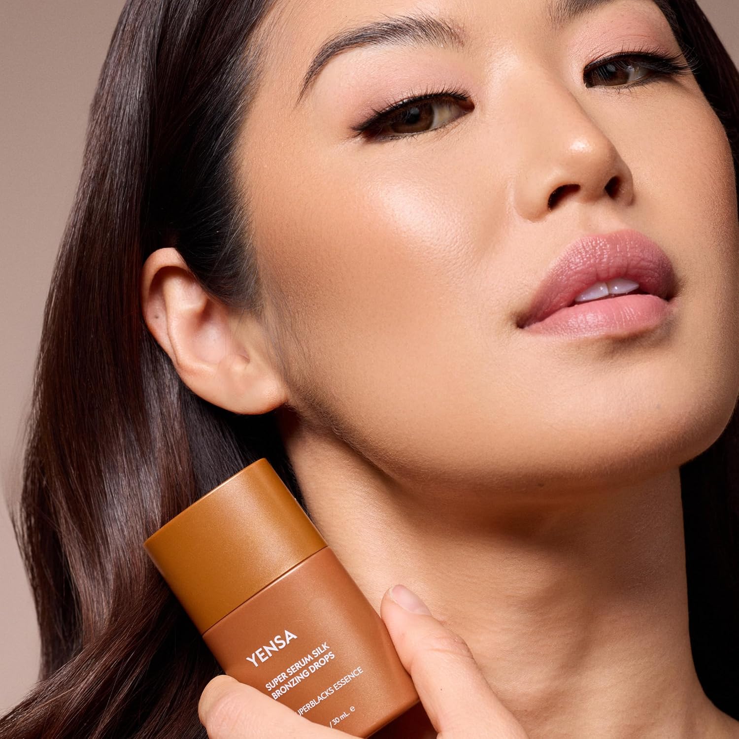 YENSA Golden Radiance Duo - Super Serum Silk Bronzing Drops (1 Fl oz), Skin on Skin BC Foundation Light Medium (1 oz), Buildable SPF 40 Coverage with Subtle Shimmer Glow
