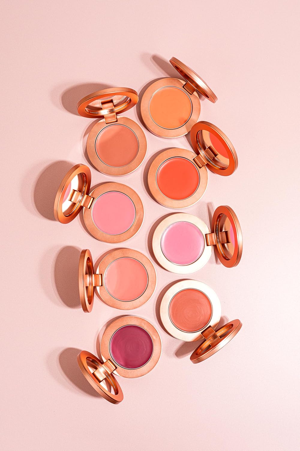 YENSA Super Serum Silk Cream Blush for Cheeks - Buildable Cheek Blush Formulated with Superfoods - Dewy Airbrushed Finish - Nourishing & Hydrating - Silky Cream Formula - Peach Sunset (0.21 oz)