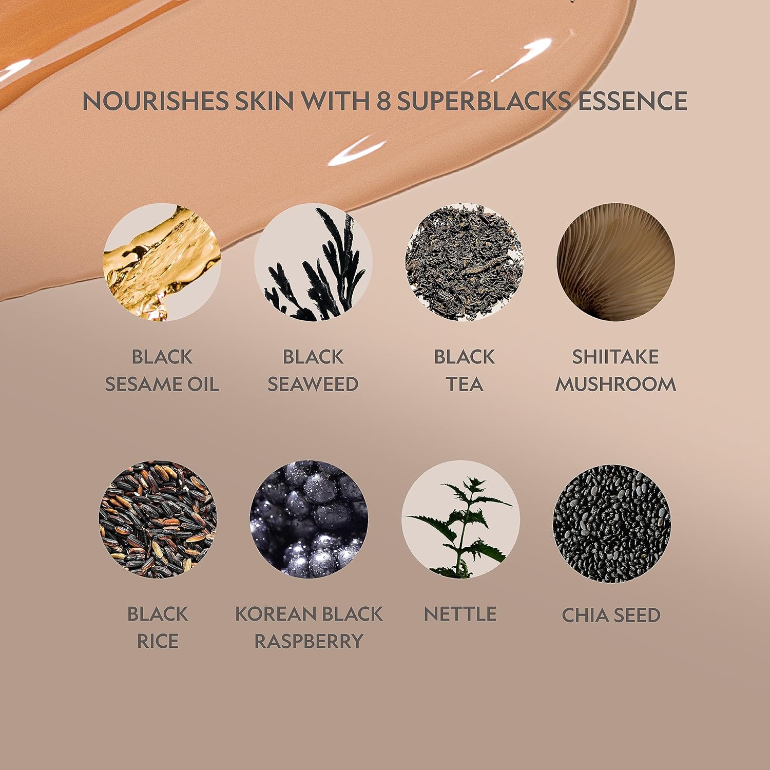 YENSA Serum Foundation Makeup - Super Silk Full Coverage Foundation Enriched with Peptides, Vitamin C & Ferulic Acid to Help Reduce Fine Lines, Wrinkles & Dark Circles - Deep 3 (1 oz)